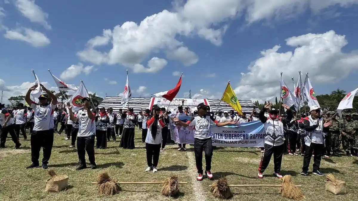 72 Ribu Guru Meriahkan Pembukaan Porseni PGRI Sulsel di Sidrap - Tribun-timur.com