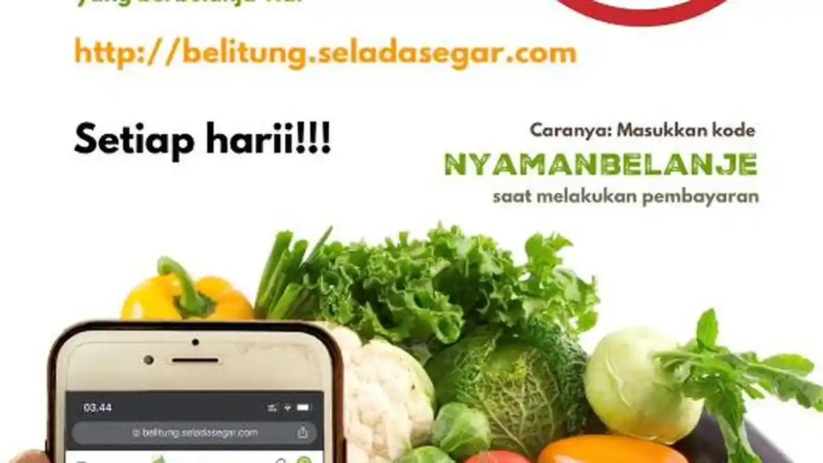 Tak Perlu Repot, Yuk Belanja dari Rumah Saja, SeladaSegar Belitung Lagi Ada Promo Nih