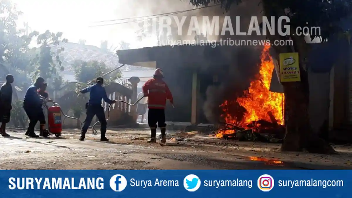 Sumenep Gempar! Pom Mini Meledak, Luluh-Lantakan Ruko dan Gudang