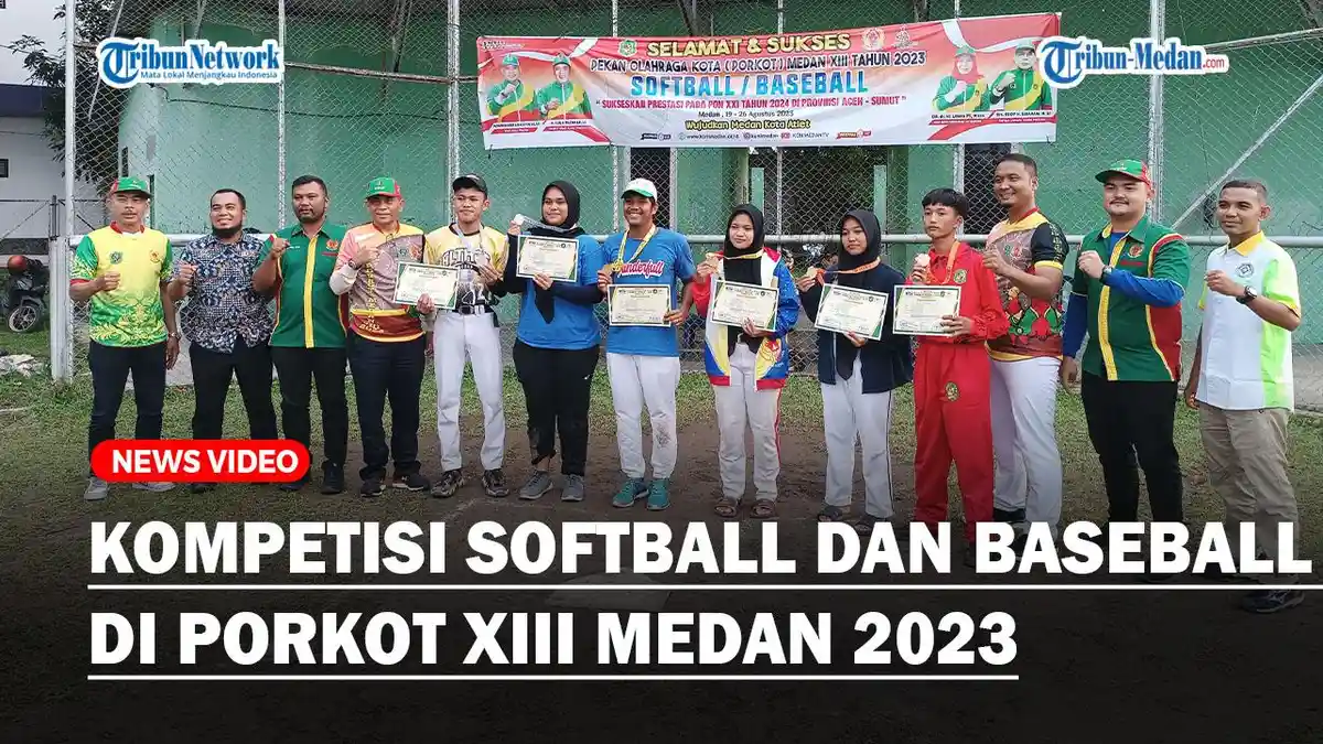 Cabang Softball dan Baseball di Porkot Medan 2023 Berlangsung Sukses