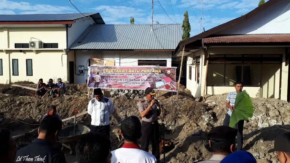 Peletakan Batu Pertama Pembangunan Gedung Utama, Ini Harapan Kapolres Selayar