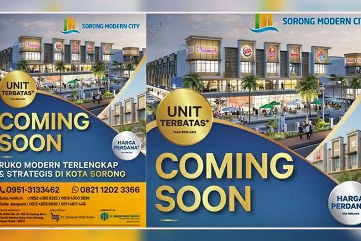 Sorong Modern City Akan Segera Hadir, Kawasan Komersial Berkonsep Modern