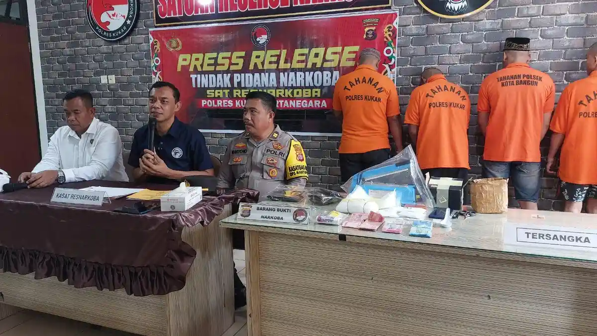 Dalam 3 Bulan, Polres Kukar Berhasil Amankan Ratusan Gram Barang Haram