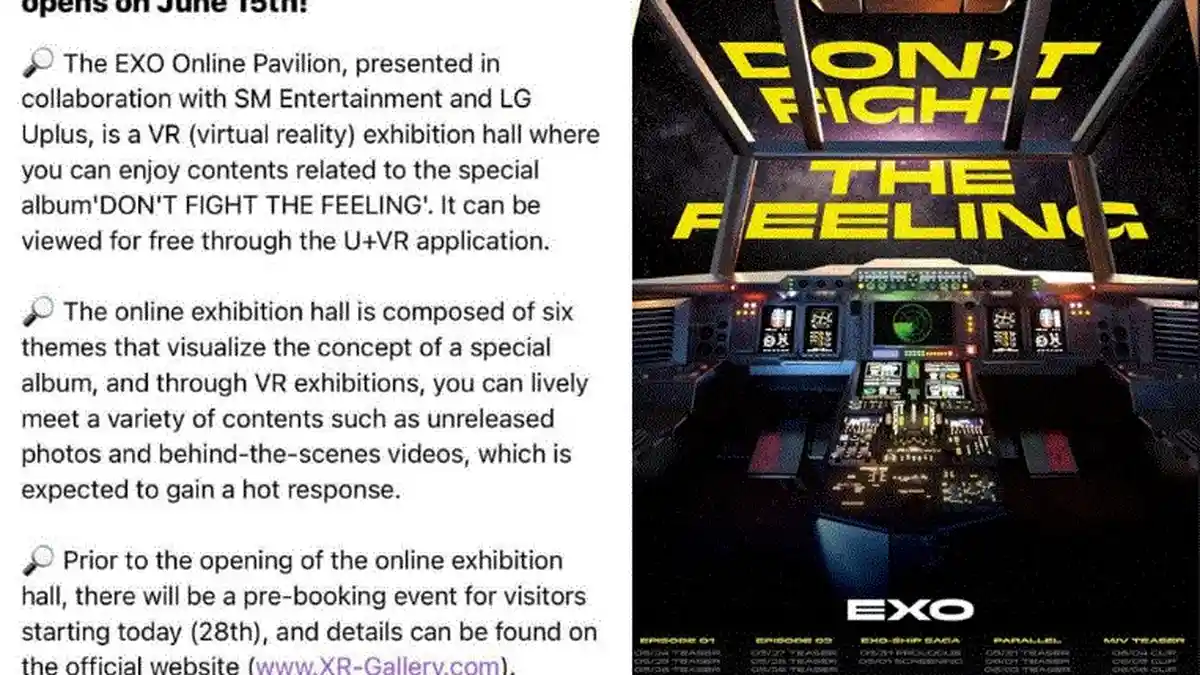 EXO Adakan Pameran VR Online Gratis Jelang Comeback Dont Fight the Feeling