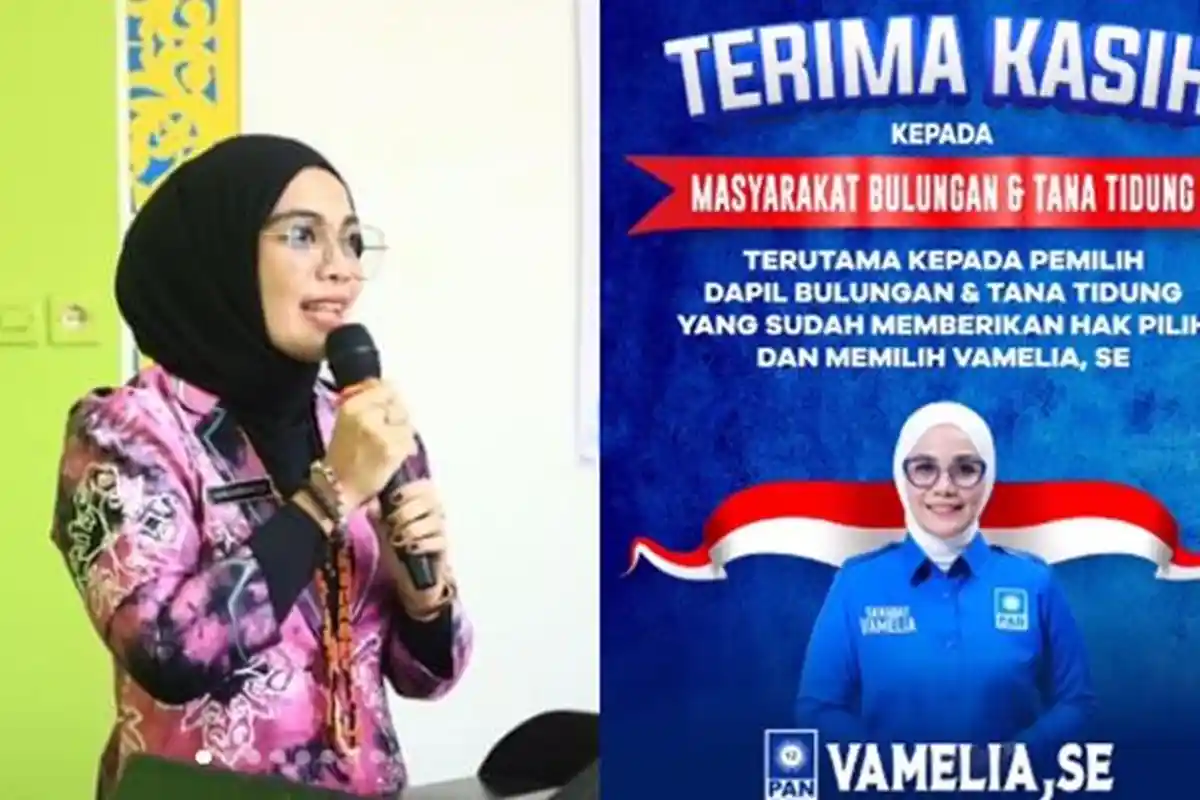 Vamelia, Istri Bupati Tana Tidung Bintang Baru Dapil Kaltara 2, Ungguli Incumbent di Real Count KPU