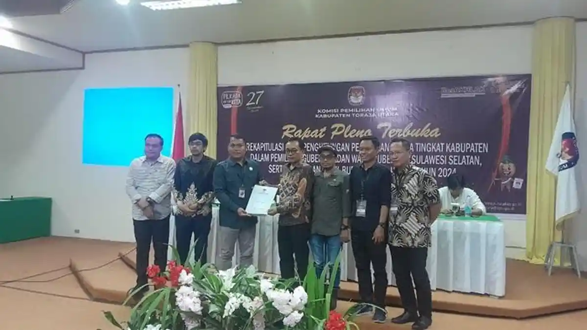 BREAKING NEWS: Real Count KPU Toraja Utara, Dedy-Andrew Unggul 5.775 Suara dari Ombas-Marthen
