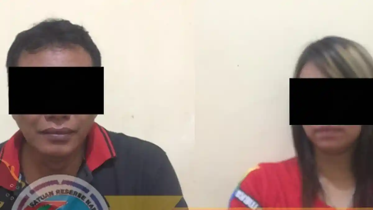 Narkoba Kalsel, Simpan 5 Paket Sabu di Mes Karyawan, Pasutri Digiring ke Polres Tanbu