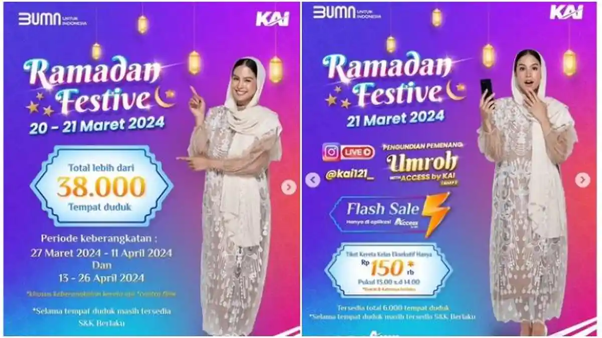 Buruan Serbu! Tiket Kereta Api Murah: Promo Reguler Ramadan Festive Harga Mulai Rp 50.000