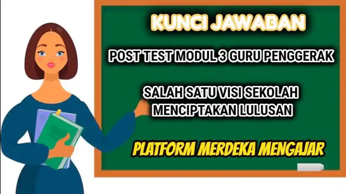10 Kunci Jawaban Post Test Modul 3 Guru Penggerak, PMM: Salah Satu Visi Sekolah Menciptakan Lulusan