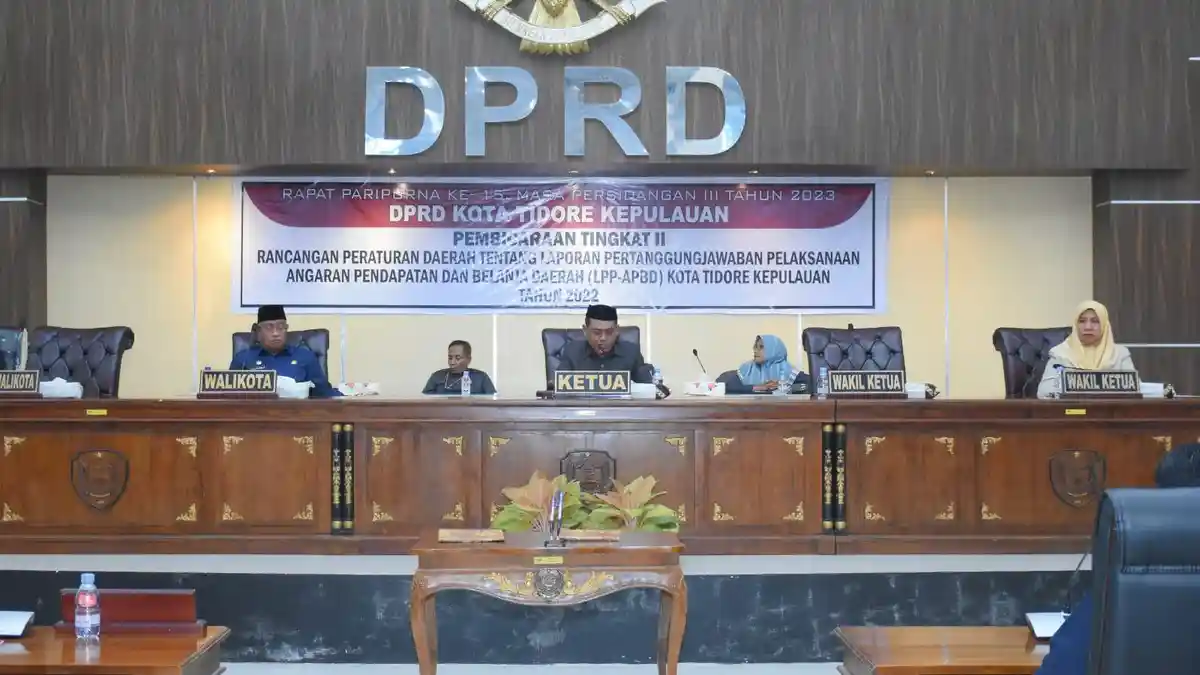 DPRD Kota Tidore Setujui  Ranperda LPP APBD Tahun 2022
