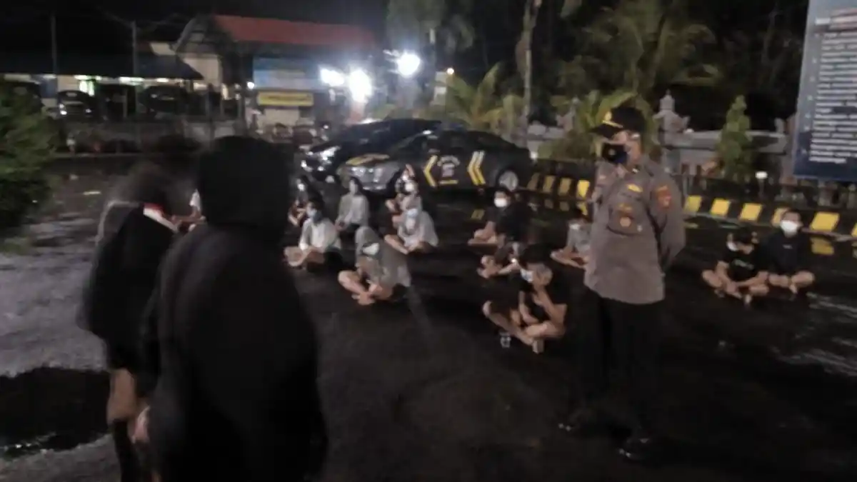 Polisi Gagalkan Aksi Trek-Trekan di Mengwi Badung, 20 Kendaraan Berhasil Diamankan