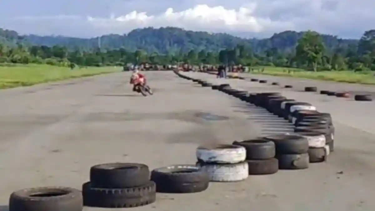 Begini Kondisi Sirkuit Kejurnas Motoprix 2025 di Eks Bandara Lama Nabire