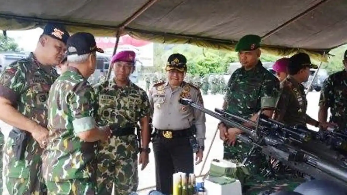 BNPT Adakan Apel Gelar Senjata di Markas Marinir