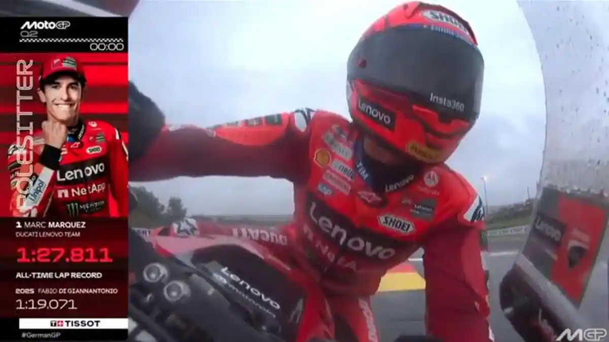 Sprint MotoGP Jerman 2025: Marquez Menangi Duel Lawan Bezzecchi, Fabio Quartararo Finis ke-3