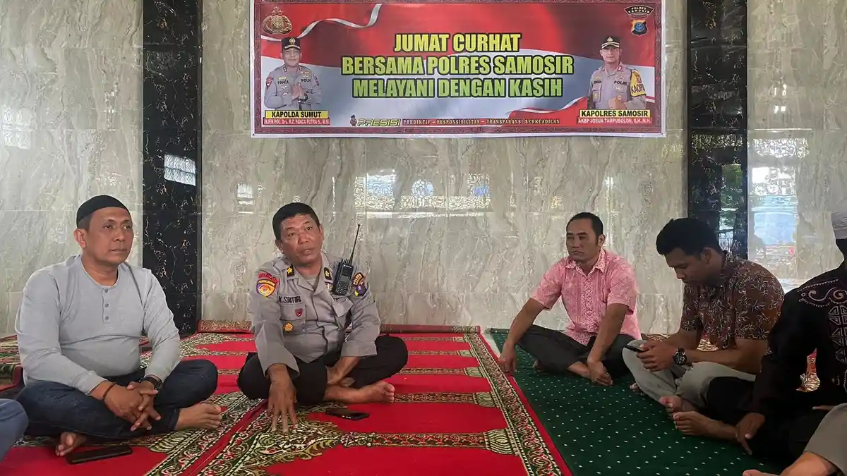 Jumat Curhat di Mesjid Al-Hasanah Tepi Danau Toba Bakal Awal Jumat Curhat ke Masjid Lain di Samosir