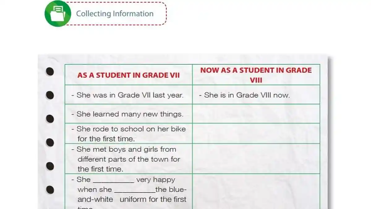 Kunci Jawaban Bahasa Inggris Kelas 8 Halaman 160, 161, Collecting Information: Past Sentence