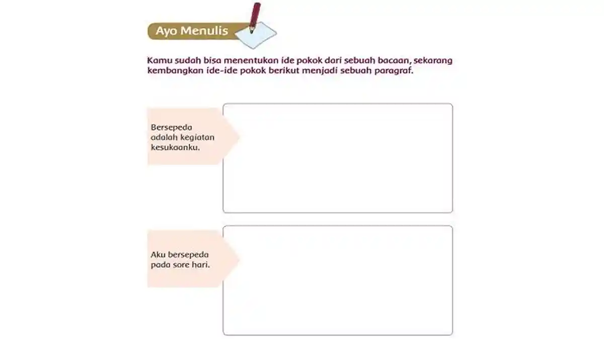 Kunci Jawaban Tema 1 Kelas 5 Halaman 61, Ayo Menulis: Membuat Paragraf dari Ide Pokok