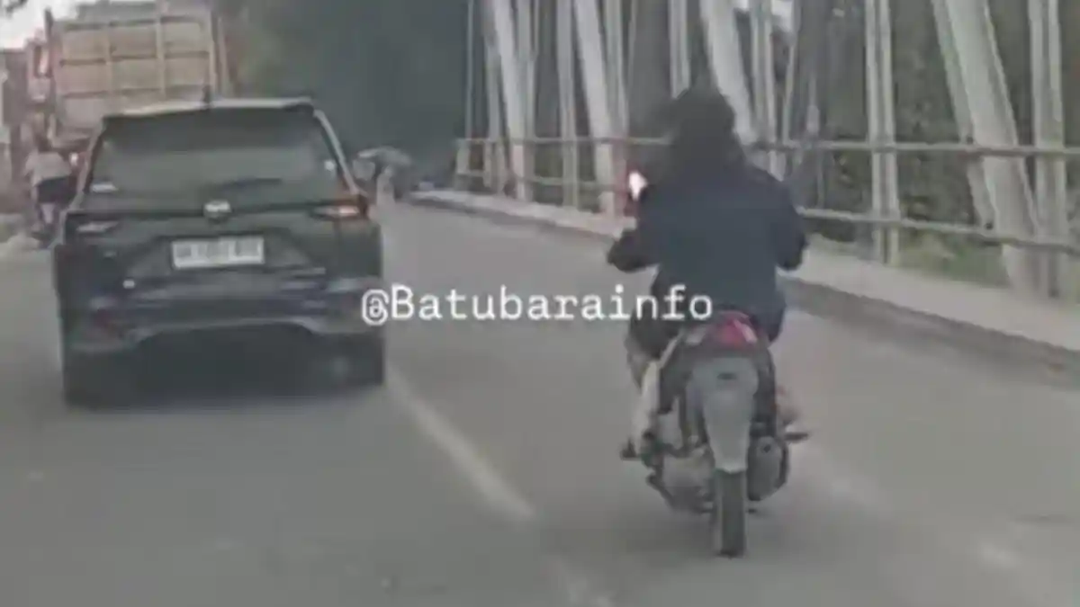 Diduga Mabuk, Seorang Wanita Ugal-ugalan Membawa Sepeda Motor di Batubara