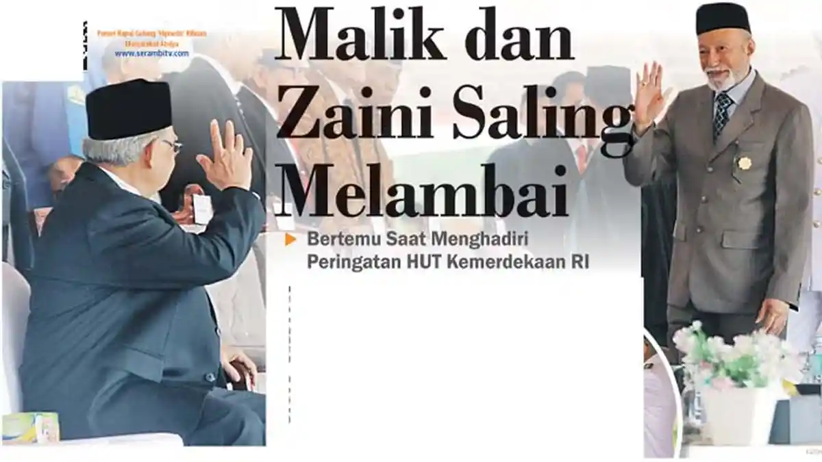 Malik dan Zaini Saling Melambai, Bertemu Saat Menghadiri Peringatan HUT Kemerdekaan RI