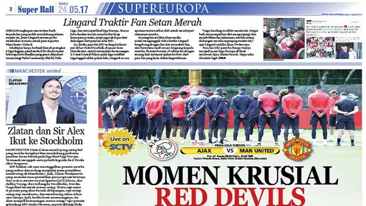 Lawan Ajax, Manchester United Hadapi Laga Penentuan