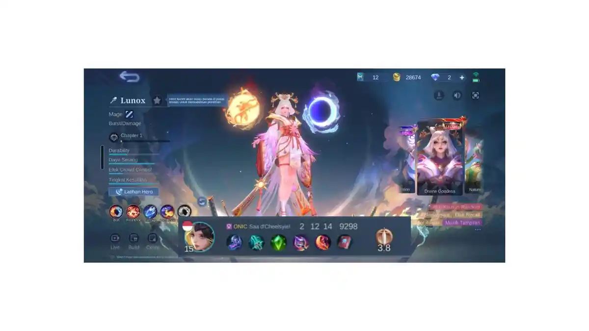 Rekomendasi Item Lunox dan Laning Phase: Hero Burst dan Siap ke Mythic
