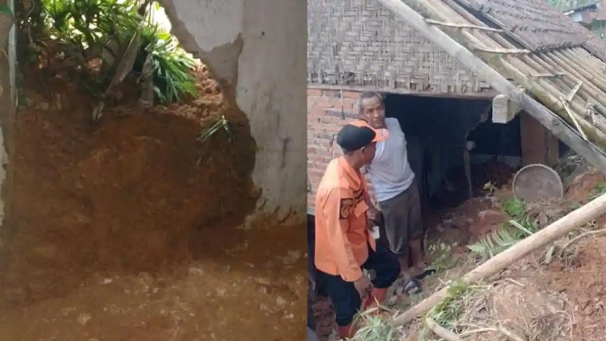 Mushola hingga 7 Rumah di Cigudeg Bogor Rusak Diterjang Longsor, Dinding Bangunan Jebol