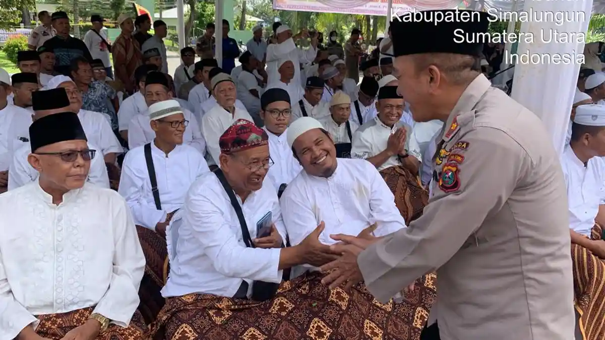 Wakapolres Simalungun Hadiri Tepung Tawar kepada 203 Jamaah Haji Tahun 2023