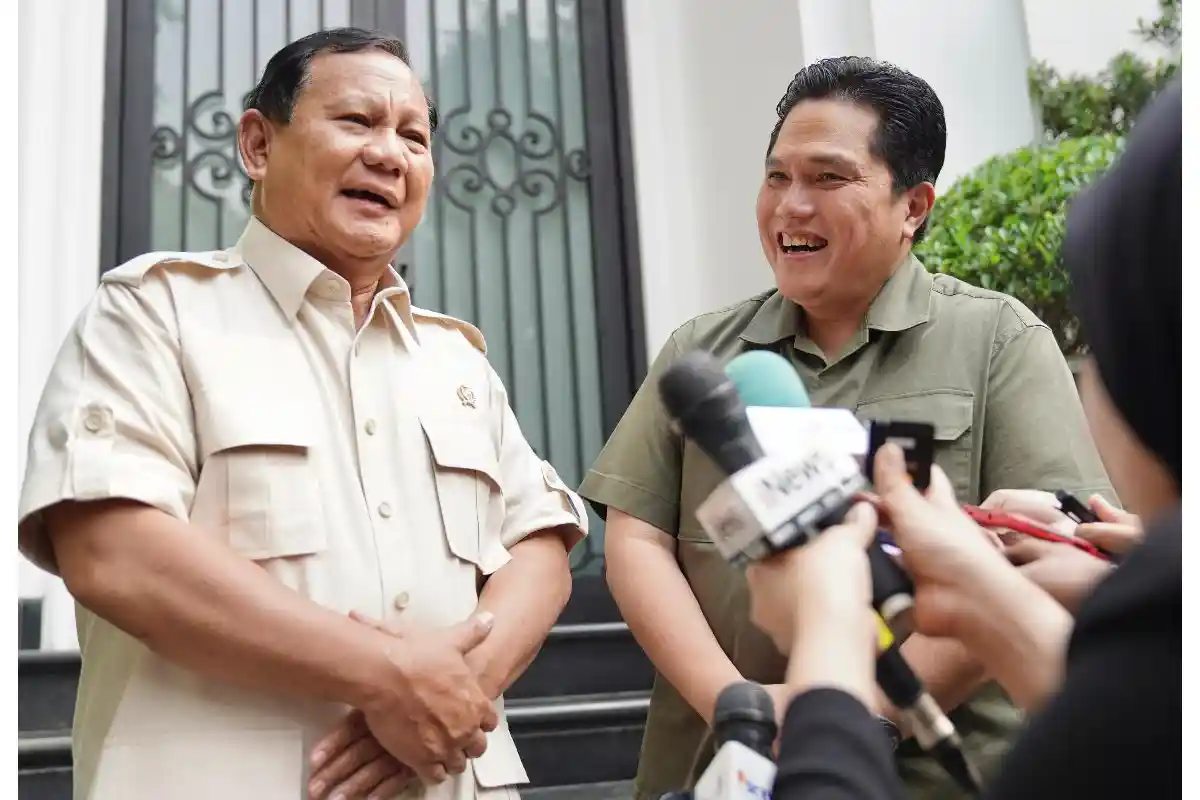 Kata Prabowo usai Bertemu Erick Thohir: Beliau Menawarkan untuk Mendukung Saya