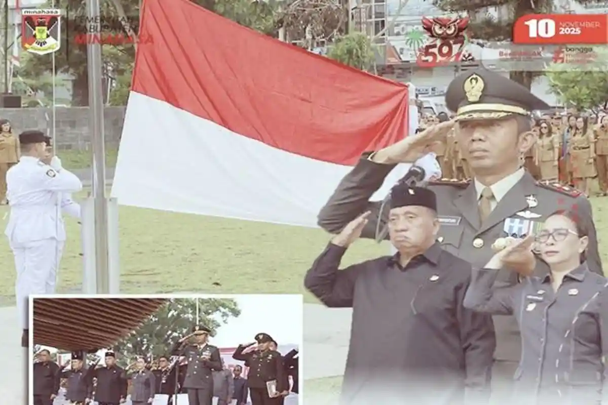 Momen Upacara Peringatan Hari Pahlawan, Ini Pesan Bupati Minahasa Robby Dondokambey