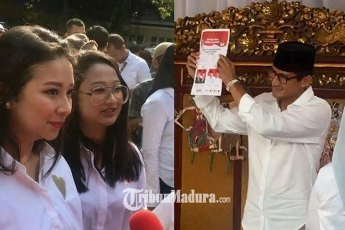Sandiaga Uno Bersama Istri dan Anak Mencoblos di TPS yang Sama, Anak Sandi Uno Rahasiakan Pilihan