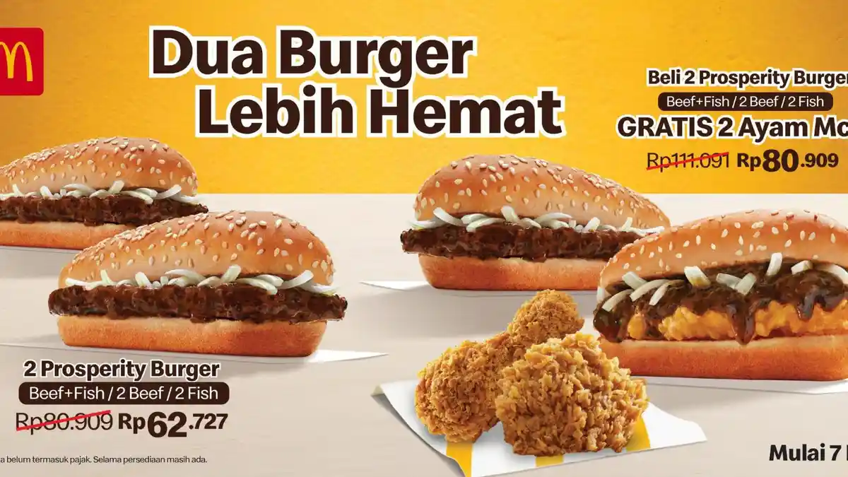 Promo McDonalds 27-28 Februari 2023, Berdua Lebih HEMAT! Beli Dua Burger Gratis Ayam Crispy!