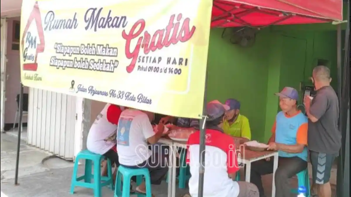 Rumah Makan Gratis di Kota Blitar, Siapkan 5 Kilogram Beras Tiap Hari
