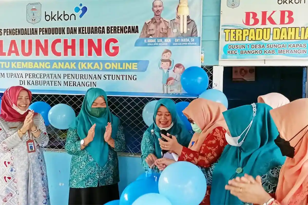 Percepat Penurunan Angka Stunting, Pemkab Merangin Launching Kartu Kembang Anak Online