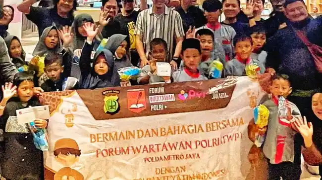 Dua Jam Penuh Makna, Forum Wartawan Polri Hadirkan Rasa Bahagia untuk Anak Yatim