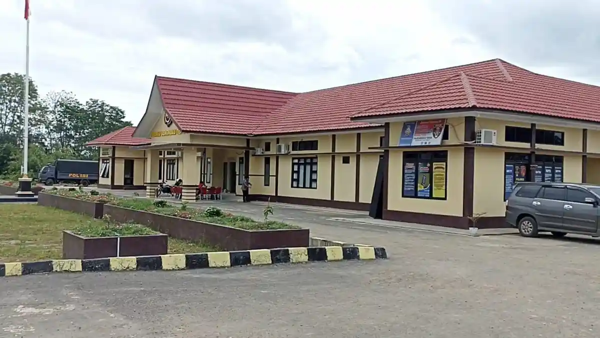 Mapolres Bengkulu Tengah Tampak Sepi Pasca 4 Orang Tahanan Kabur Dari Sel