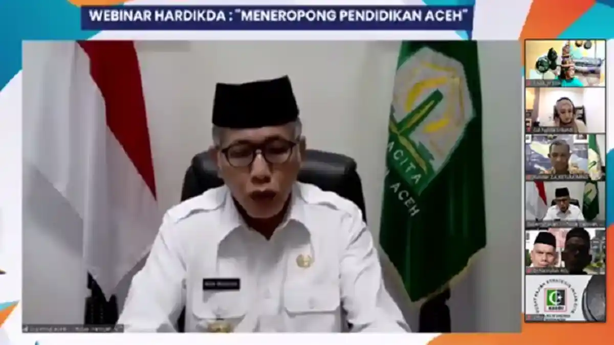 Gubernur Nova Buka Webinar: Meneropong Pendidikan Aceh