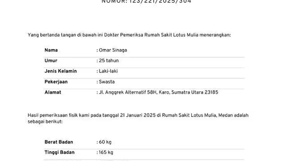 Download Surat Keterangan Sehat Dokter dan Stempel PDF Untuk Contoh Surat Sehat