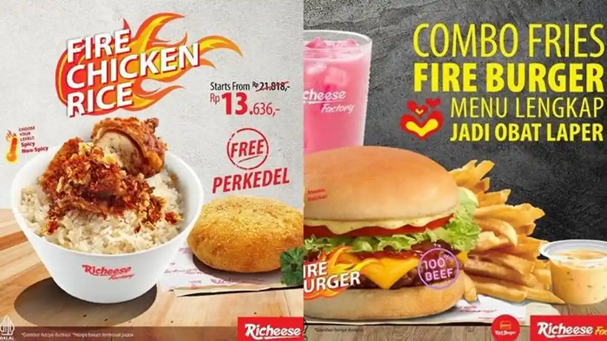 Makan Kenyang Gratis Perkedel hanya Rp 13.636, Promo Richeese Factory ...