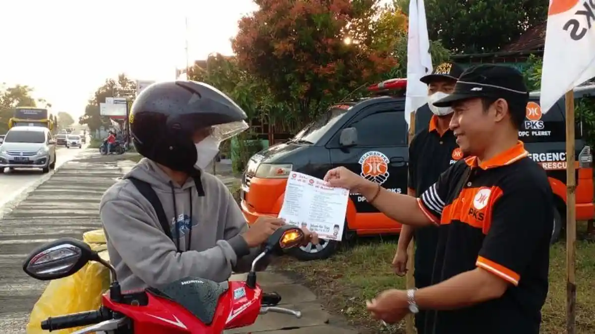 Posko Mudik PKS Sediakan Leaflet Berisi Alamat Destinasi Wisata dan Kuliner di Bantul