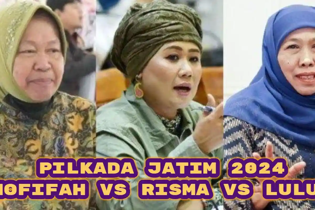 Survei Elektabilitas Pilkada Jatim 2024, Khofifah Teratas, Risma & Luluk Masih Punya Peluang Menang