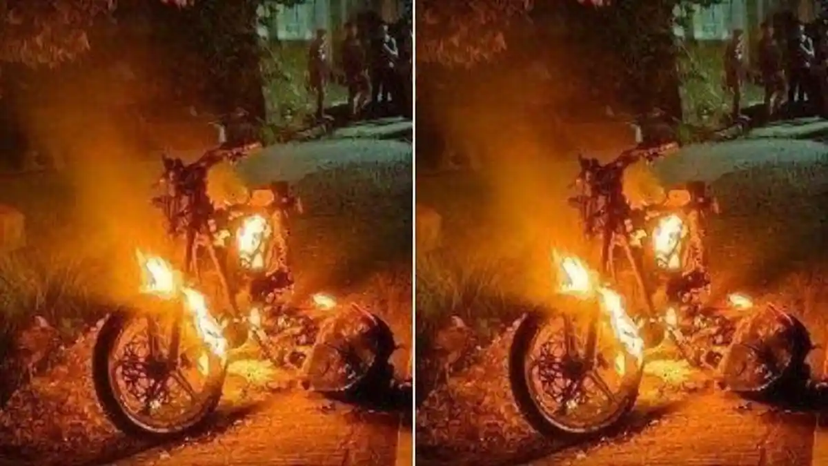 Viral Tak Terima Ditilang, Warga NTT Bakar Motor RX King-nya di Depan Polisi