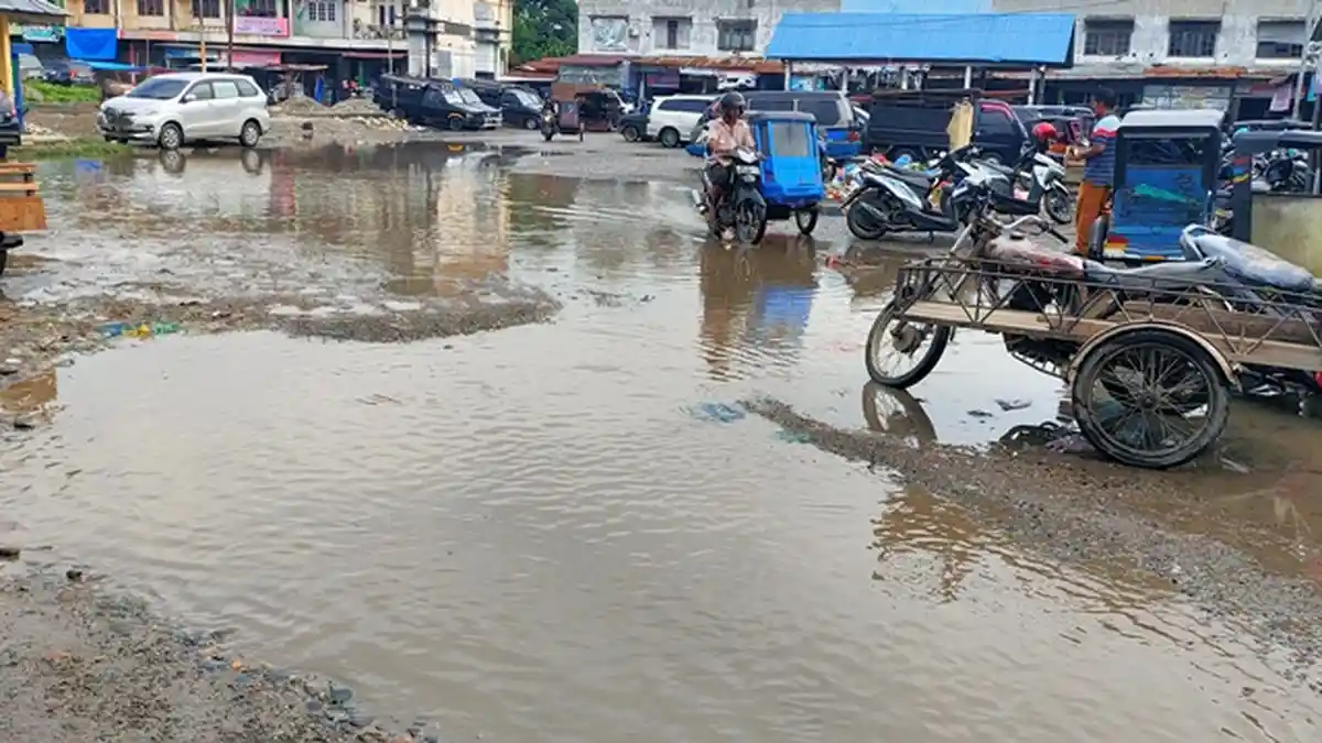 Pasar Pagi Kutacane Tergenang Hingga Sulit Dilintasi, Ini Tanggapan Kadisperindagker Aceh Tenggara