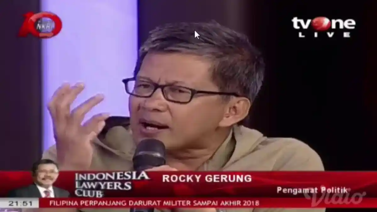 Nonton Live Streaming ILC TV One 'Kubu 02 Mencurigai DPT Pemilu 2019', Rocky Gerung Hadir?