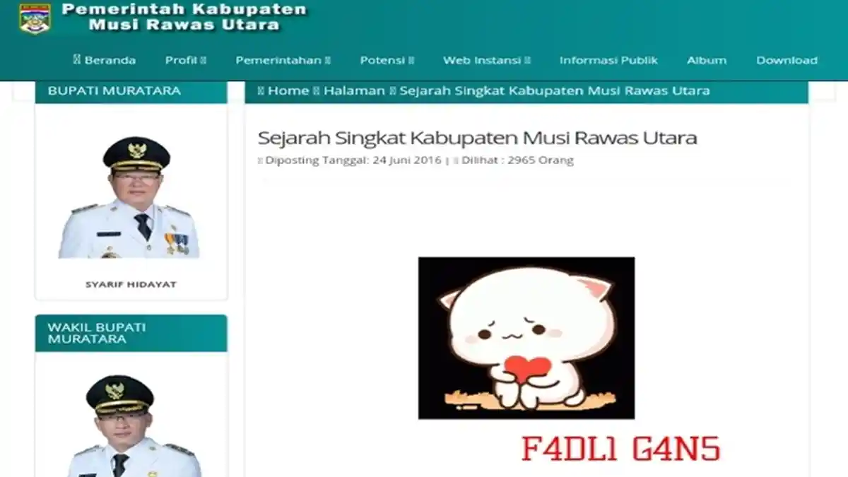 Sudah Dua Kali Diretas, Tim IT Sebut Website Pemkab Muratara Sangat Mudah Dibobol Hacker