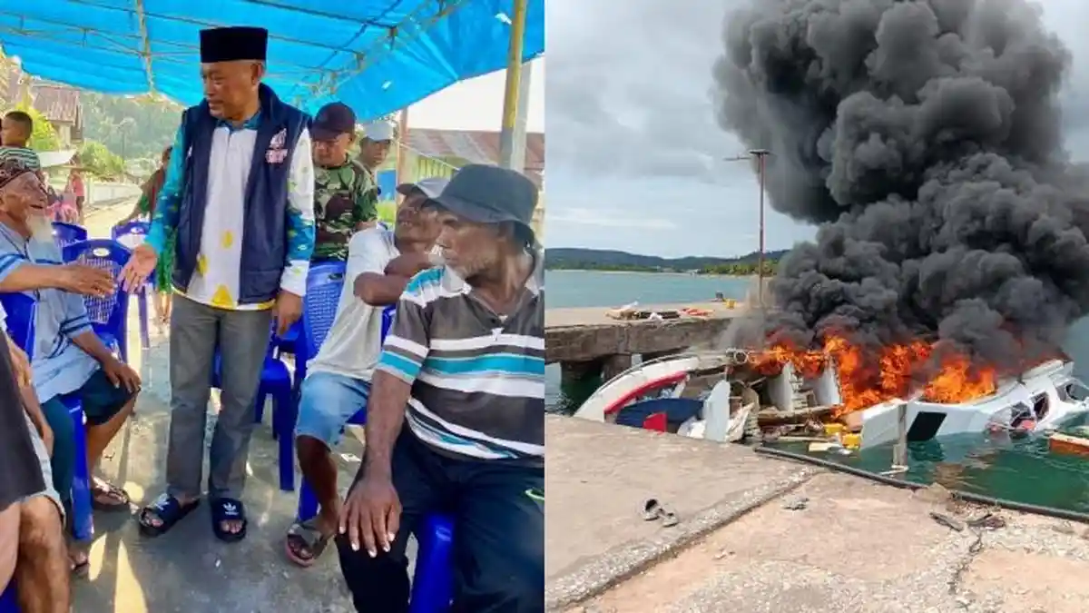 Kegiatan Sarbin Sehe Saat Kebakaran Speedboat Cagub Malut Benny Laos, Berencana Kampanye Bareng