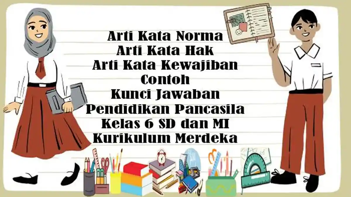 Arti Kata Norma dan Hak serta Kewajiban dan Contoh, Kunci Jawaban Pendidikan Pancasila Kelas 6 SD