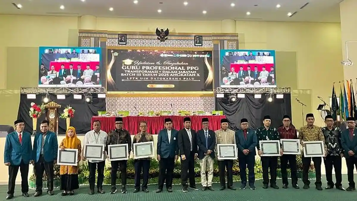 1.193 Peserta PPG UIN Datokarama Palu Resmi Sandang Gelar Guru Profesional