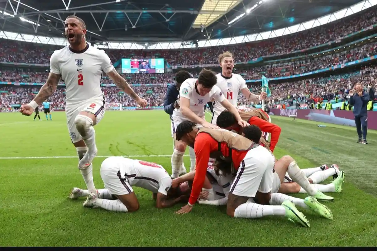 Hasil Inggris vs Jerman : Southgate Kalahkan Kutukan di Euro 2021, Sterling & Kane Bikin Catatan
