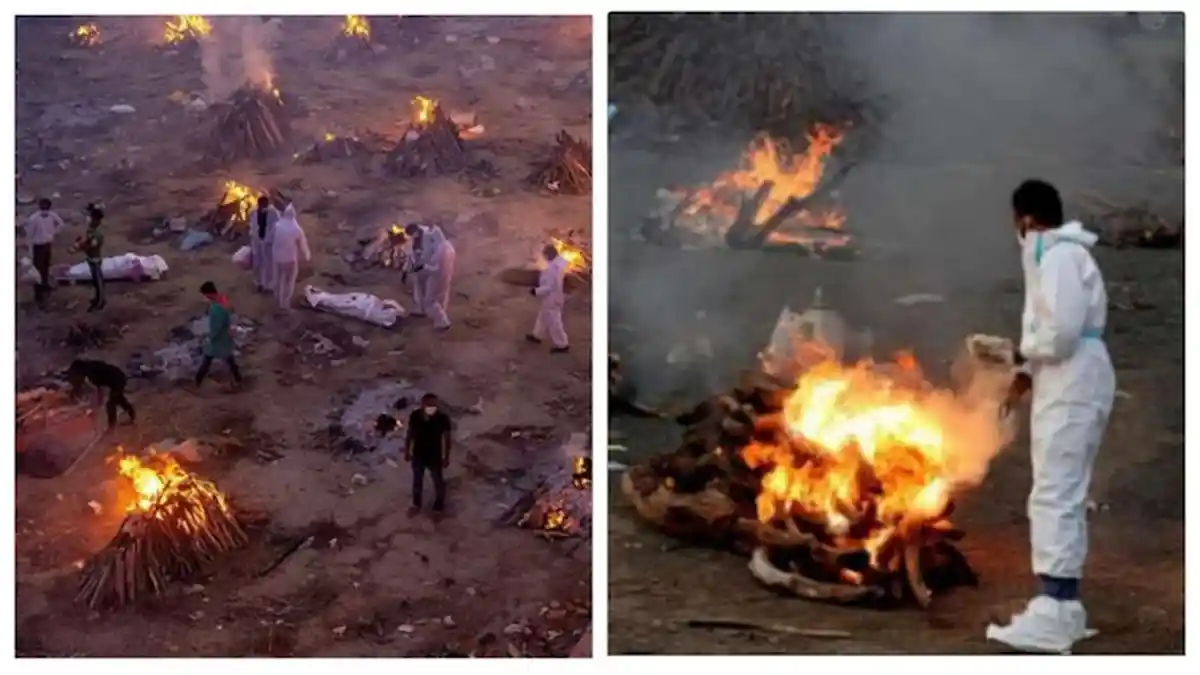 Viral China Posting Foto Api Peluncuran Pesawat Antariksa dengan Pembakaran Mayat Covid-19 di India