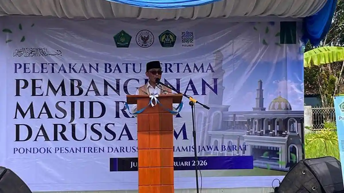 Ponpes Darussalam Ciamis Bangun Masjid Raya Rp8,5 Miliar, Target Jadi Pusat Peradaban Umat di Ciamis